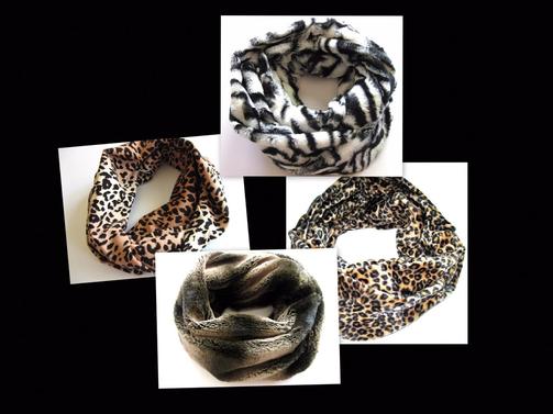 fake fur infinity scarves